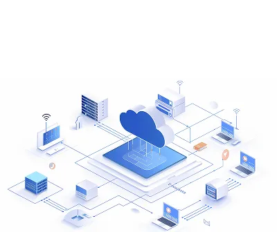 Cloud and IT security services illustration